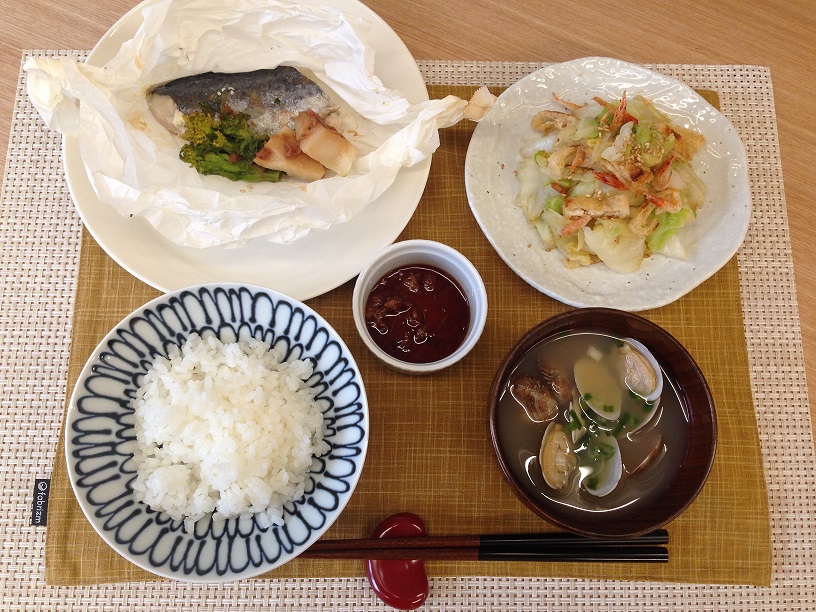 さわらと春野菜の梅ソース定食