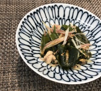 さば缶で時短!さばとみょうがの中華風ごま酢和え