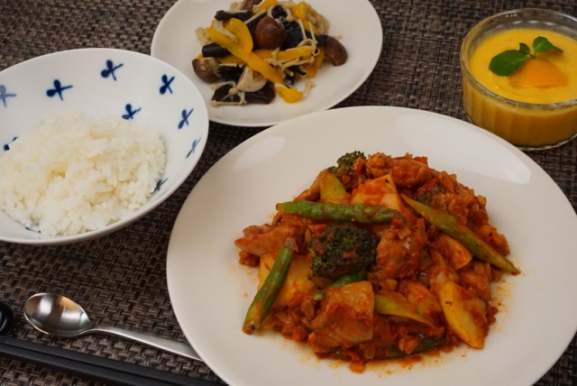 減塩!トマト煮込み風定食