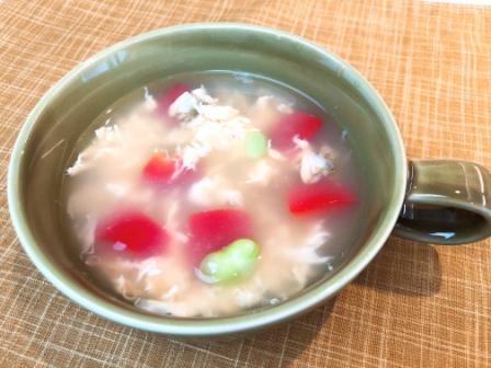 彩り野菜の中華スープ