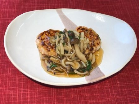 鮭のハンバーグ~きのこあんかけ~