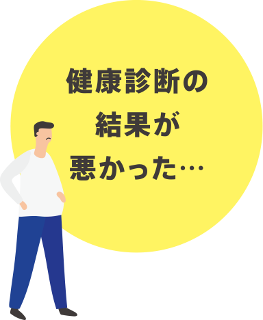 健康診断の結果が悪かった…